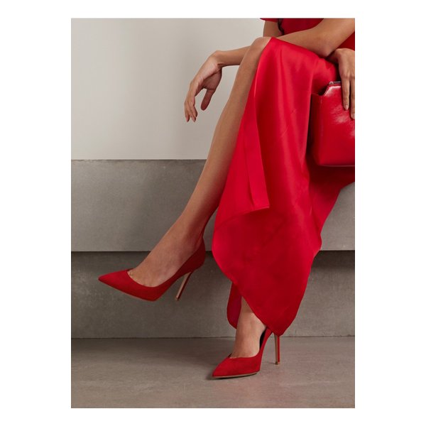 스웨이드 펌프스 105mm 레드 46376663162901492