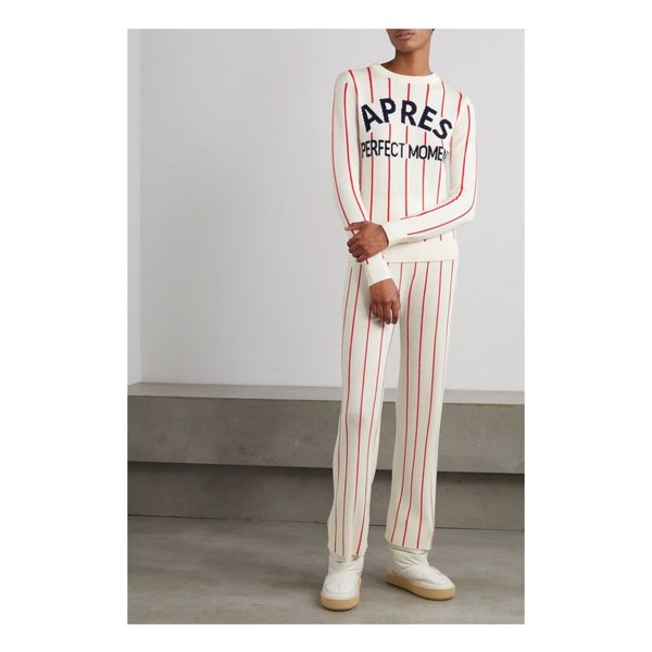 퍼펙트 모먼트 Slalom Striped Merino Wool Leggings 화이트 43769801098517812