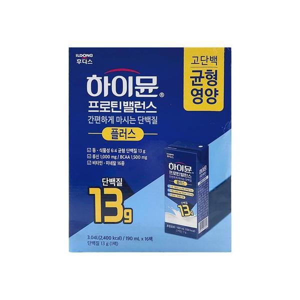일동후디스 하이뮨 프로틴 밸런스 플러스 190ml x 16팩 x 1박스 (S23752192)