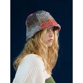 [Let there be light] Knit bucket hat in wine