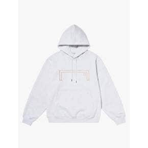 STITCHED BIG LOGO HOODIE-MELANGE GREY