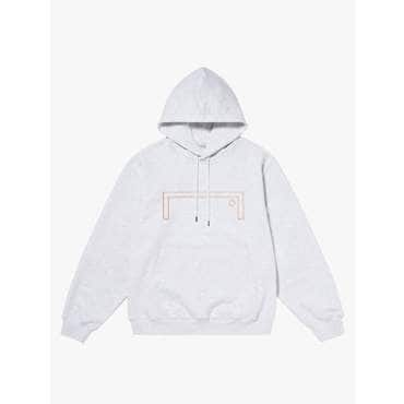 골스튜디오 STITCHED BIG LOGO HOODIE-MELANGE GREY