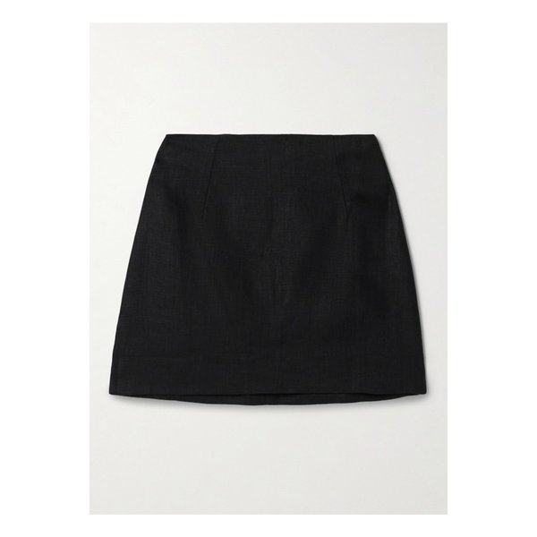 페이스풀 제인 리넨 미니 스커트 블랙 1647597352524581