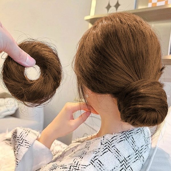 [언니네 가발] 뷰티 올림머리 곱창밴드 가발(라이트브라운)