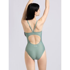 Smile Swim solid Racer-back stone green
