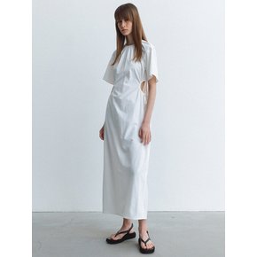 side cut-out shirring ops (white)