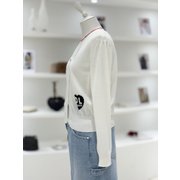 브이넥 하트 포인트 니트 가디건 (D242KSL231)