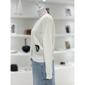 [여주점] 브이넥 하트 포인트 니트 가디건 (D242KSL231)