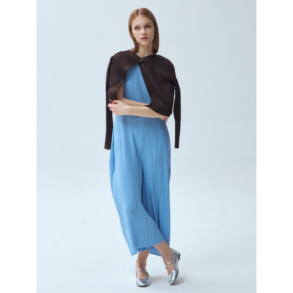 라운드핏 슬리브리스 플리츠 점프수트_3colors