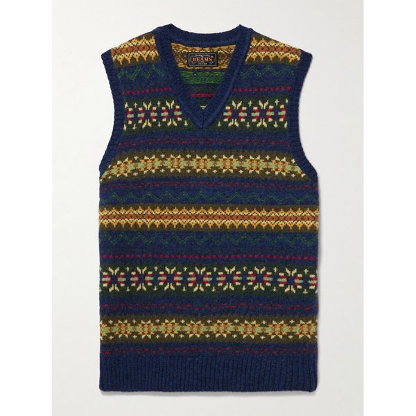 빔스 페어 아일 울 블렌드 스웨터 조끼 46376663163004893