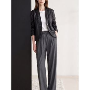 노카라 브이 레더 자켓 YMSH26FW101_P436725883