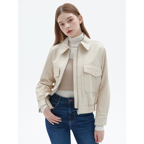 램스킨 포켓 자켓 [크림]