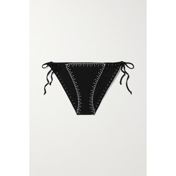 솔 자수 시어서커 비키니 브리프 블랙 1647597326825381