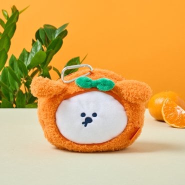 BUTTER(버터) [버터샵] 제주 귤 멍솜이 페이스 파우치 M 화이트
