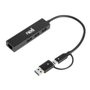 NEXI 허브+기가비트 랜카드 USB3.0 3포트 NX1274