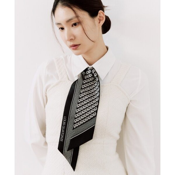 루이까또즈 실크 방도 스카프 오르디 블랙 2CSM202BK