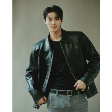 지오다노 NEW 변우석  남자 페이크 레더 자켓(가죽 자켓) 075504