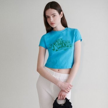 레이브 Back Yard Graphic T-shirt in Blue VW4ME046-22
