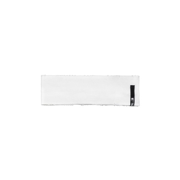 RAW EDGE RIB HAIRBAND WHITE