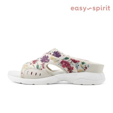 EASY SPIRIT 컴포트 플라워 프린트 슬리퍼 트레이시 W9DTRAC2M51ES 아이보리