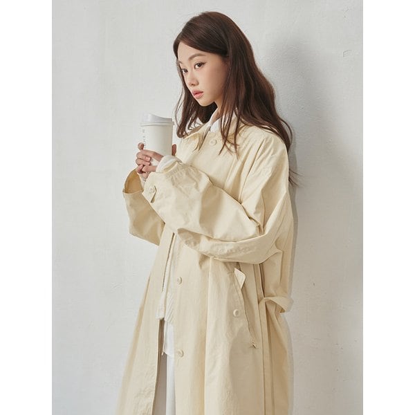 Shirt Collar Trench Coat_cream