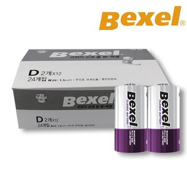 벡셀 BEXEL 망간건전지  DM(R20)사이즈 1.5V / 24알