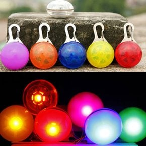 LED 강아지 산책 방울 팬던트 목걸이 발광 라이트 목줄등 불빛 야간 안전등 방울