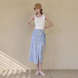 나인(Atelier Nain) DAY FLOWER WRAP SKIRT SK4944SG