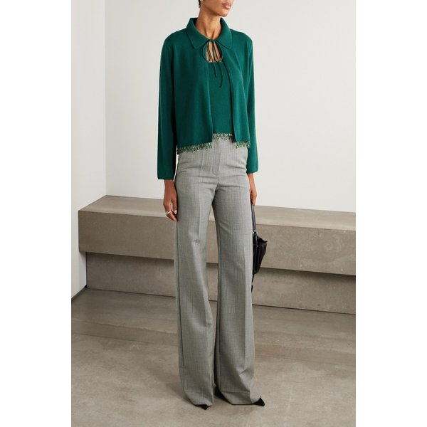 보디 비즈 프린지 울 캐시미어 블렌드 가디건 46376663162879720