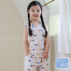PPIPPILONG 주니어내복 민소매 여름 에어스킨 아동 실내복 잠옷 상하 PL SS65-08