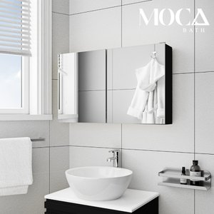 모카바스 거울 슬라이드(미닫이) 미니 욕실수납장[800 x 500 x 170] 화장실 욕실장 슬라이딩