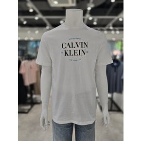 [파주점] [캘빈클라인진]CK 로고 이지핏 프린트 반팔 티셔츠 4RG885G-YAF