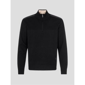 [Premium] 남성 반집업 스웨터  블랙 (BJ4151B515)
