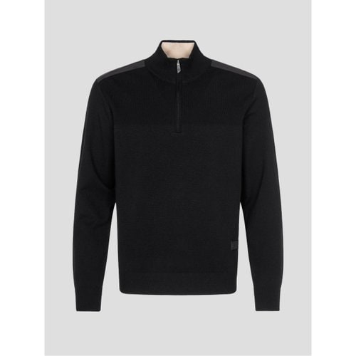 [빈폴골프] [Premium] 남성 반집업 스웨터  블랙 (BJ4151B515)