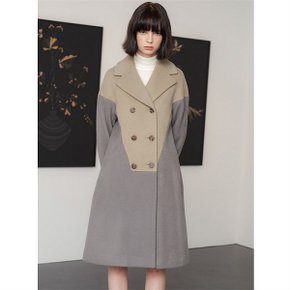 MODERN DOUBLE BREASTED WOOL COAT (1984725)