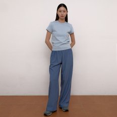 Nylon loose Banding Pants (Blue)