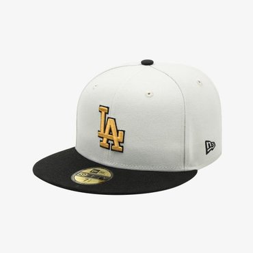 뉴에라 MLB LA 다저스 투 톤 아웃라인 로고 사이즈캡 샌디 린넨/블랙 14451560