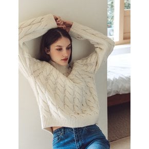 Cable Turtleneck Pullover