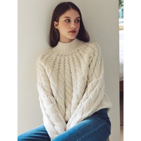 Cable Turtleneck Pullover