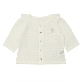Q32DKK010U WH 넥 프릴 가디건