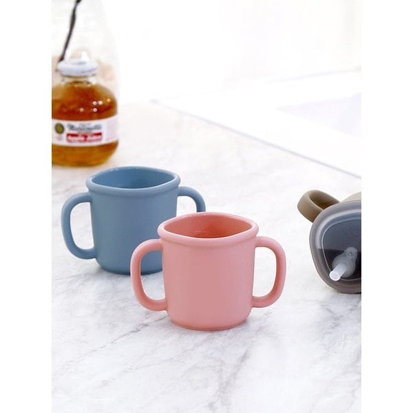 스스로 실리콘 양손 빨대컵