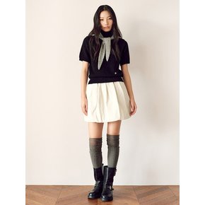 Turtleneck Short Sleeve Knit Pullover  Navy (KE4X51M06R)