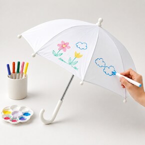 미술공예용 그리기 우산 무지 패브릭 천 우산꾸미기 DIY