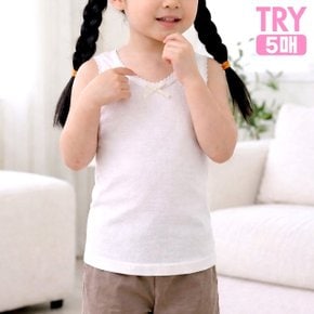 트라이 러블리 코튼 베이직 민소매런닝 5매