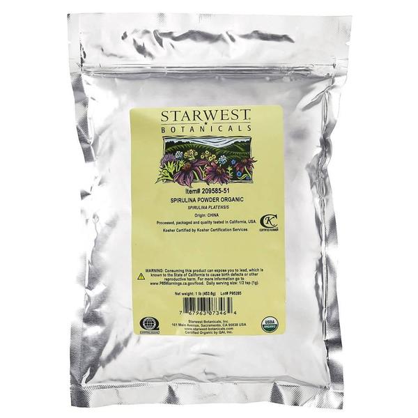 [해외직구] Starwest Botanicals 스타웨스트보타니칼 O 스피루리나 파우더 454g