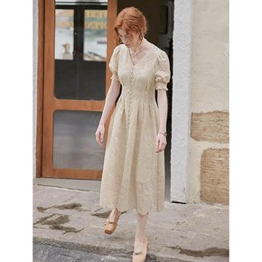 PM_Fugitive princess v neck dress_BEIGE