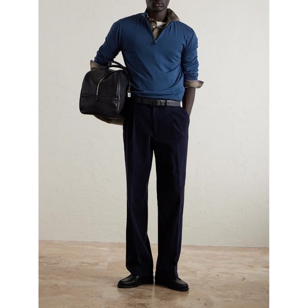 코튼 하프 집 스웨터 46376663163003888