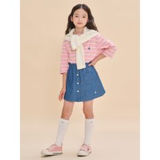 [BEANPOLE KIDS] 포켓 포인트 데님 치마 바지  블루 (BI4727G01P)