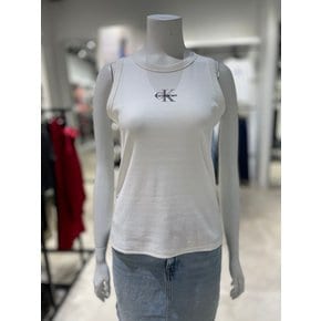 [파주점] [캘빈클라인진]여성 모노그램 로고 레귤러핏 립 민소매 티셔츠 47G273G-YAF