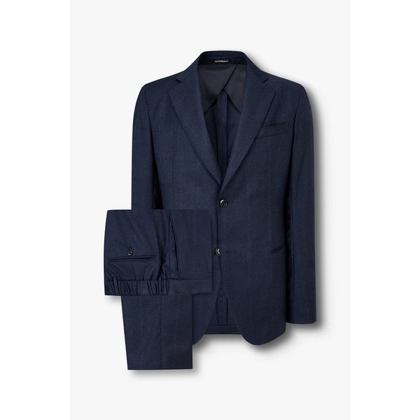 남성 노치트 라펠 울 싱글 수트 A514301012000